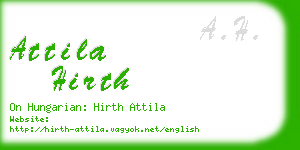 attila hirth business card